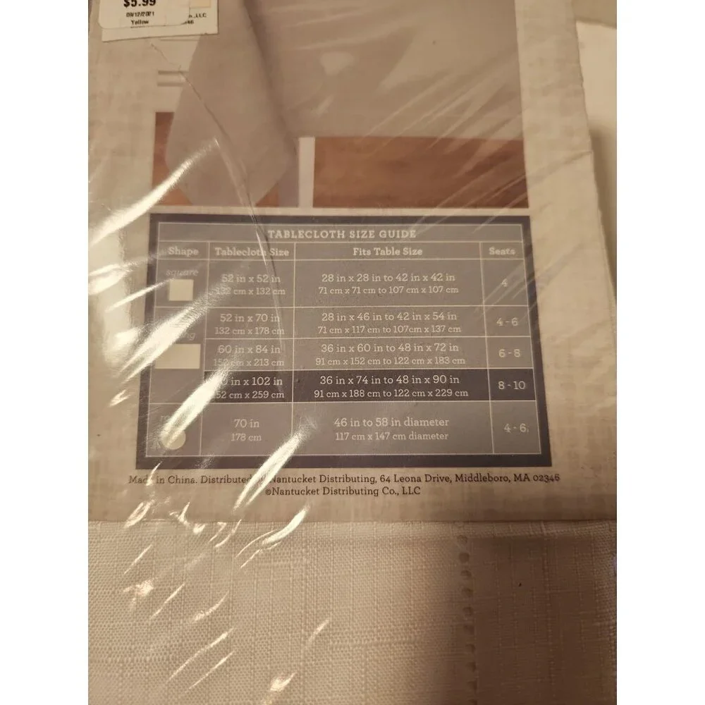 Lily‎ & Grace Hemstitch Cutwork Tablelcoth 60x102 Oblong White minimalist New